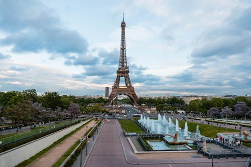 The eiffel tower is seen in paris, france