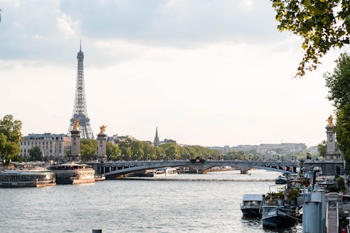 River and Eiffel Tower in Paris