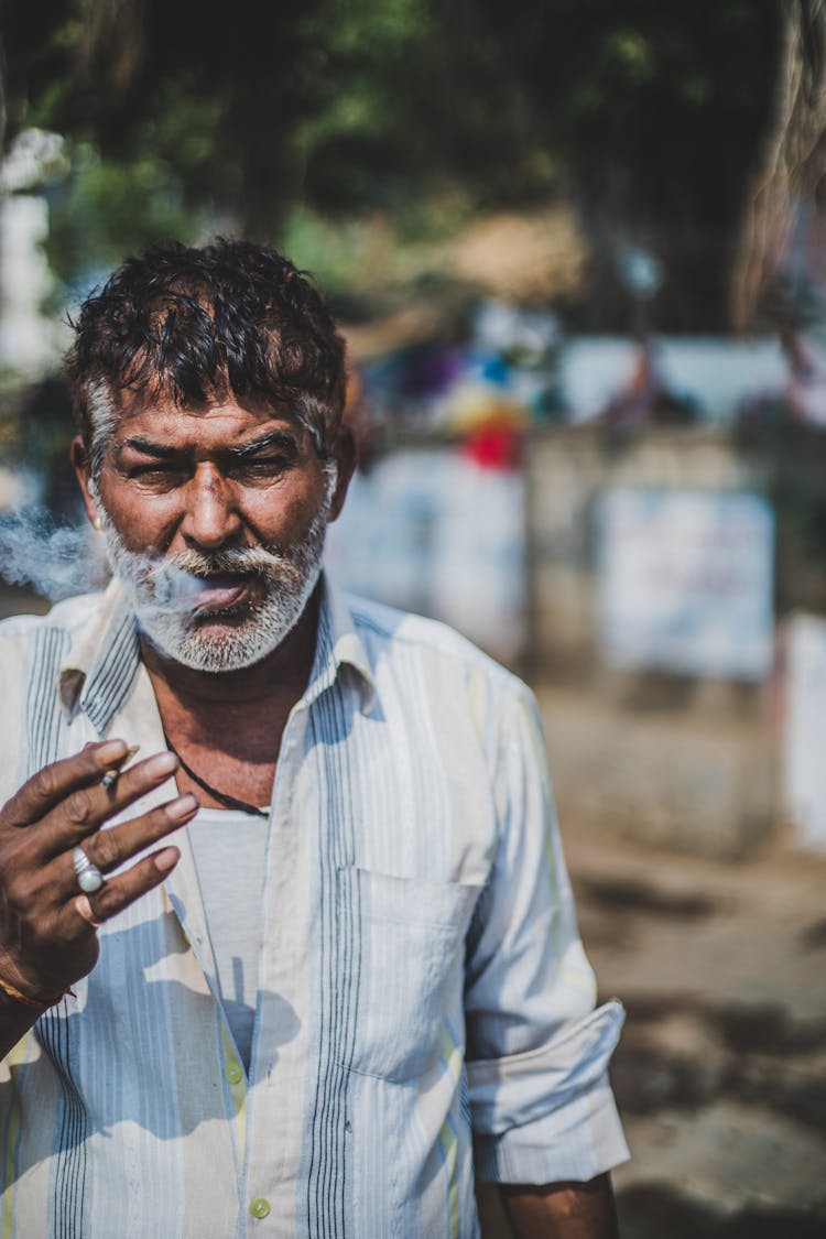 Old Man Smoking