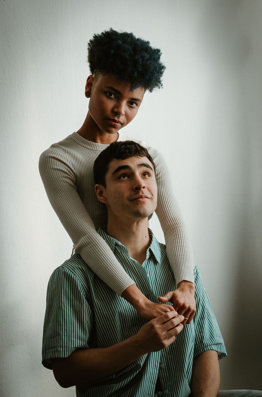Couple holding hands