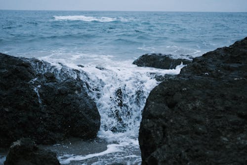 Foto stok gratis batu, gelombang, horison