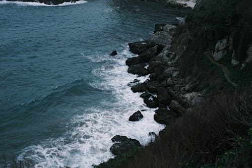 岩石, 懸崖, 海 的 免費圖庫相片