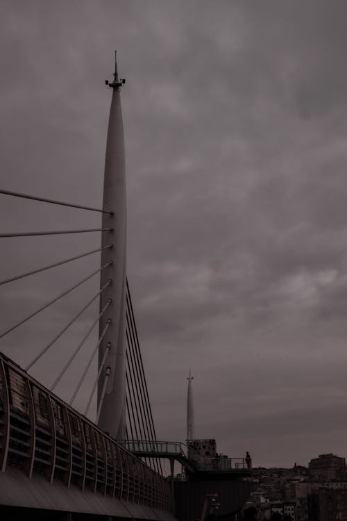 Foto stok gratis jembatan gantung, kota, struktur