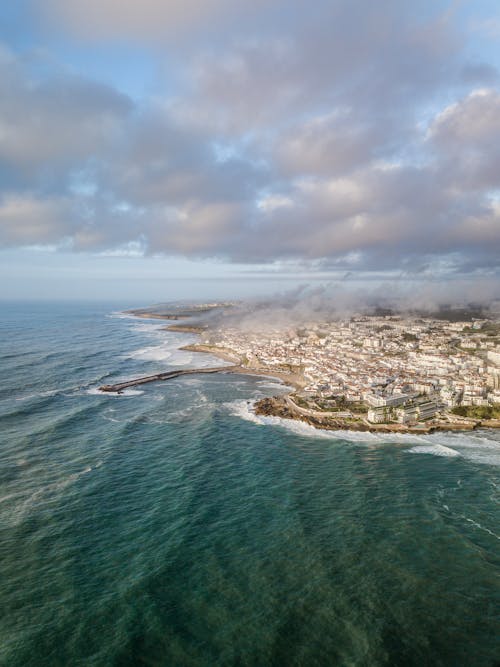 Ingyenes stockfotó drónfelvétel, ericeira, helyi nevezetességek témában