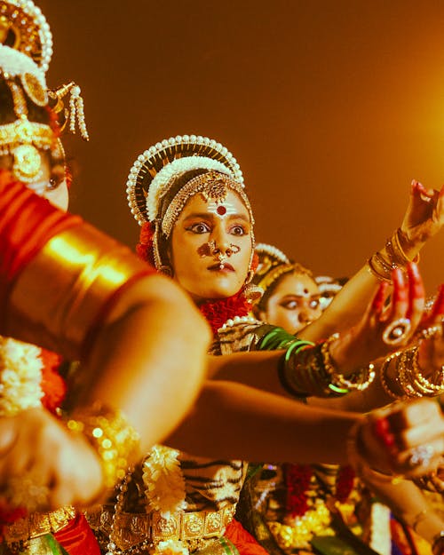 Woman in Golden, Traditional Clothing