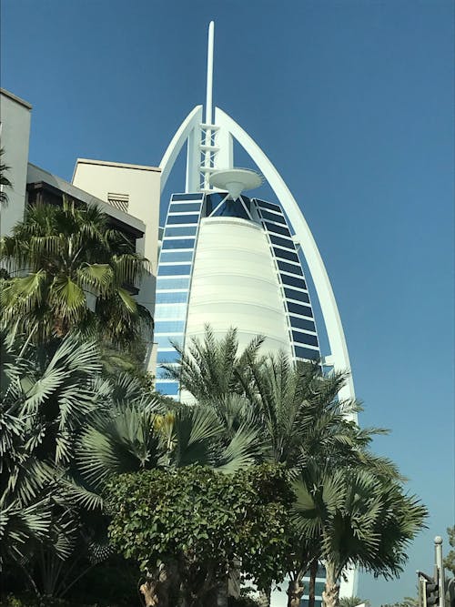 Foto d'estoc gratuïta de burj al arab, cel clar, ciutat