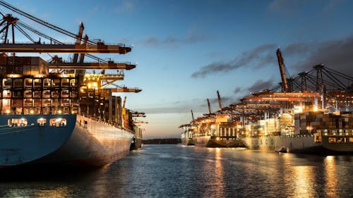 Container Ships in Harbor