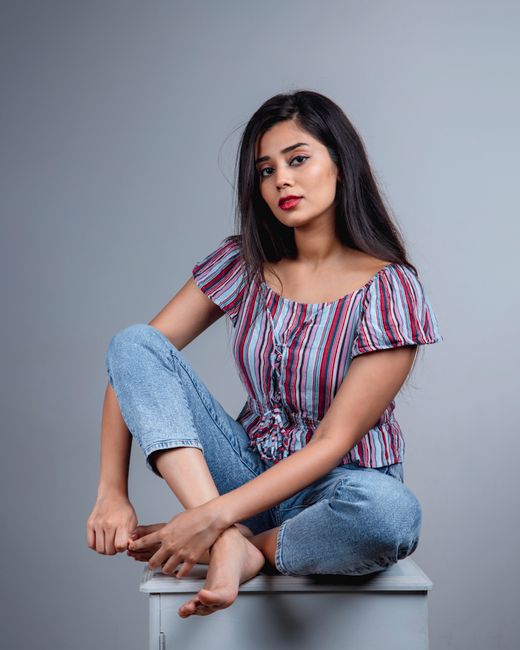 Blusa Canelada Bege Manga Longa