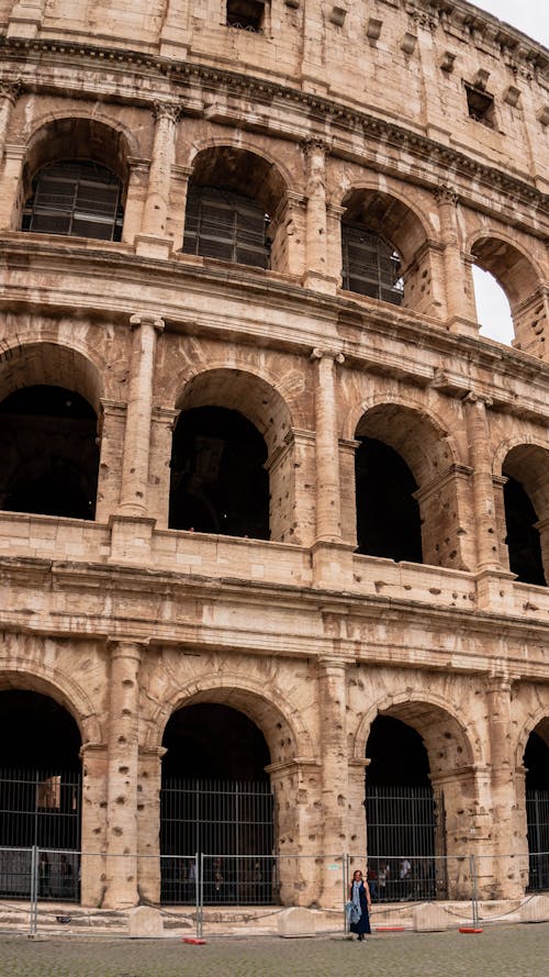 Foto stok gratis Colosseum, dinding, itali