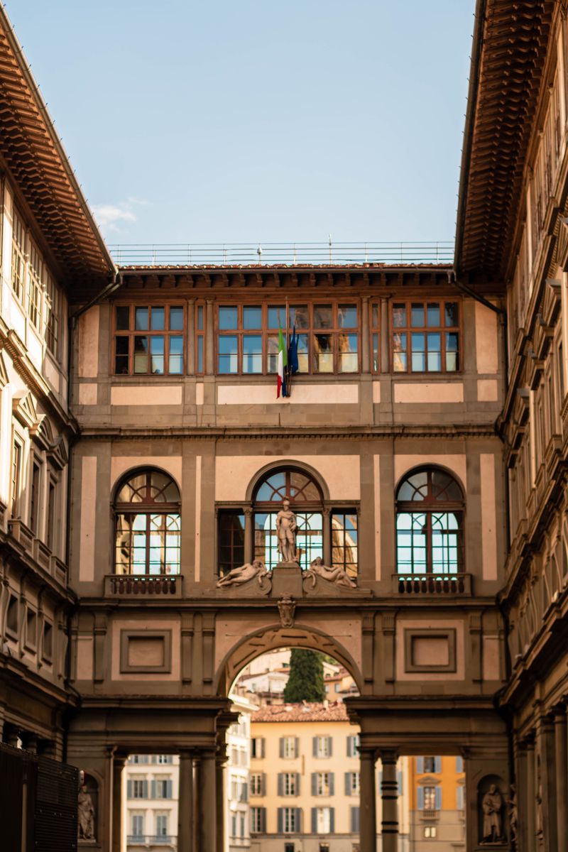Inner courtyard of the Uffizi Gallery in Florence