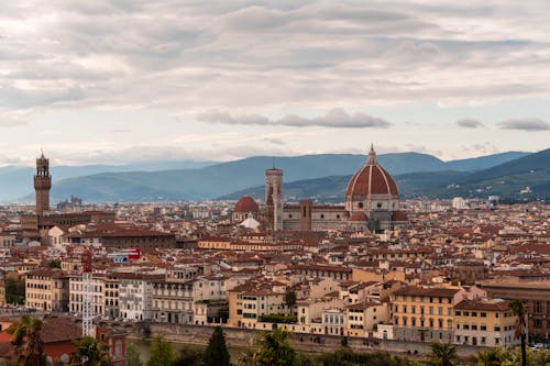 The city of florence is seen from above