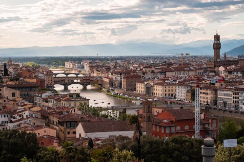A view of florence from the top of a hill