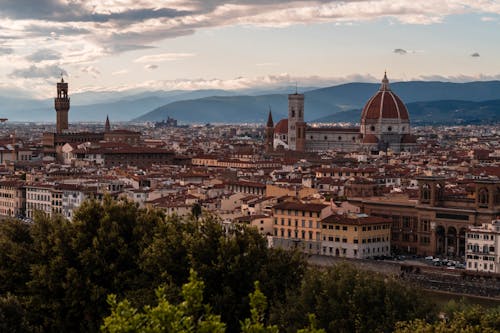 The city of florence is seen from above