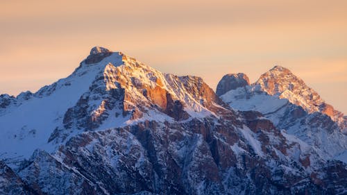 Mountains in Snow at Dawn