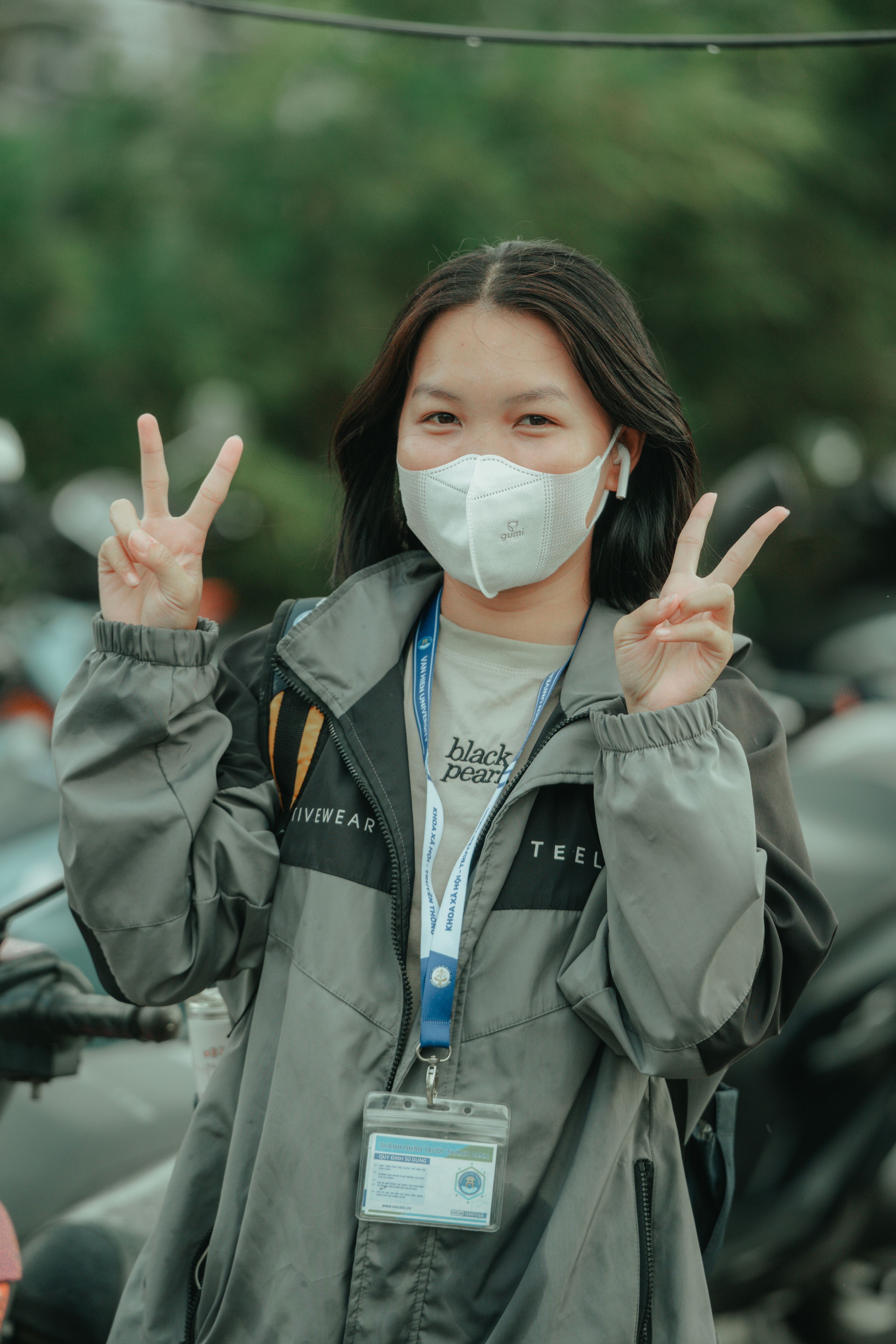 Woman in Mask and Jacket · Free Stock Photo