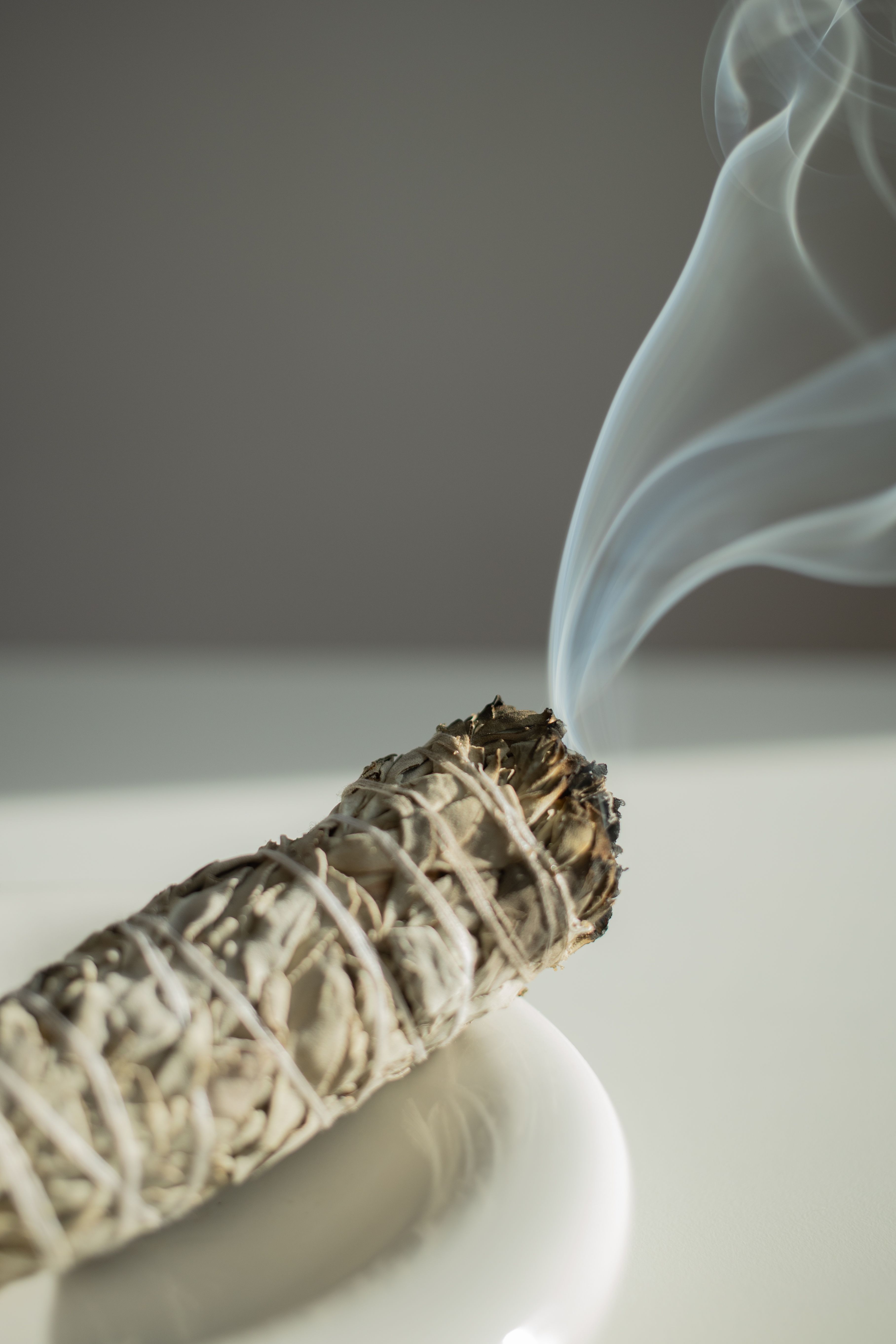 A Bundle of Sage Smoking · Free Stock Photo