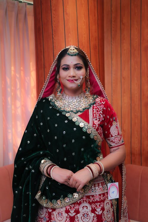 Portrait of a Woman Wearing Sari 