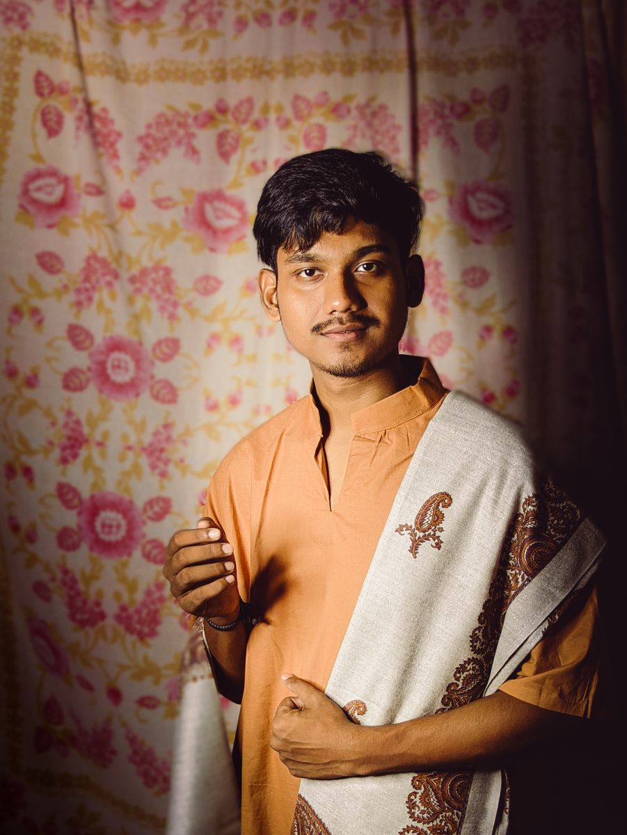 Portrait of a man in traditional attire