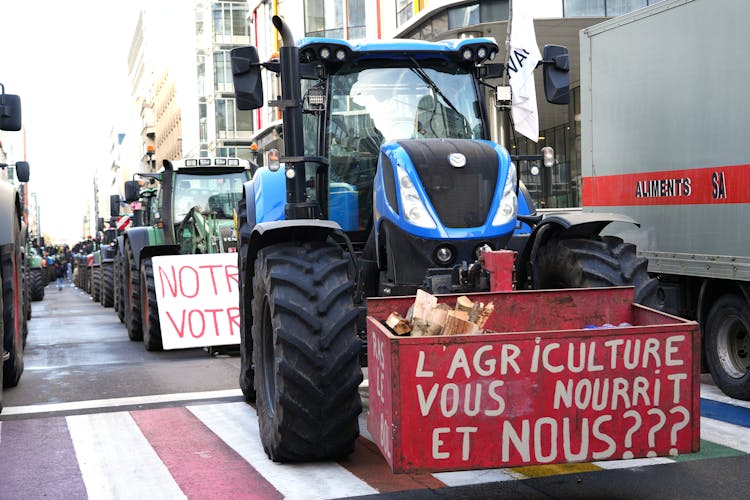 Agriculture Protest In City