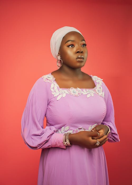 アフリカ人女性, オレンジ, スカーフの無料の写真素材