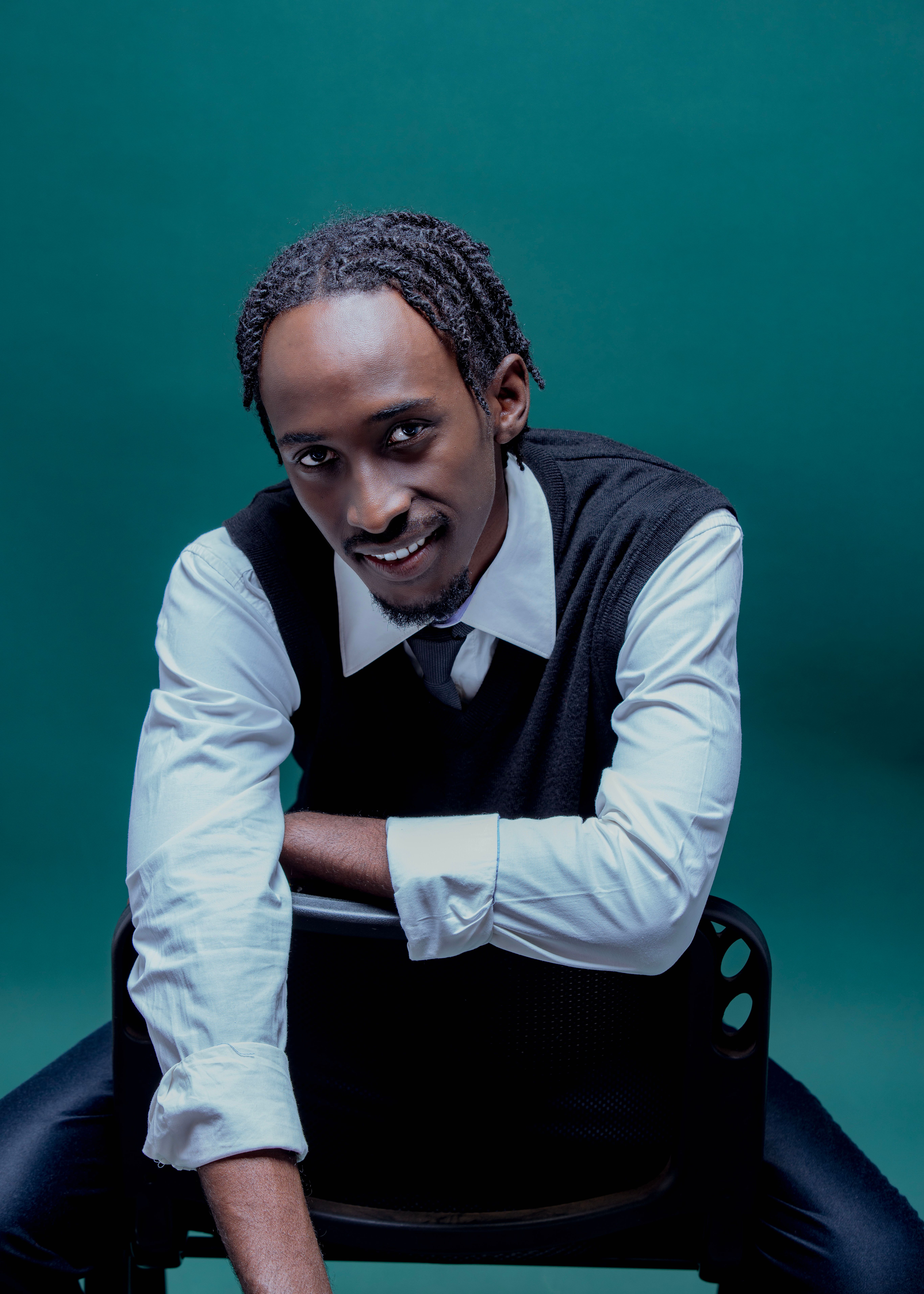 Elegant portrait of an African man in business attire. Captured in Kigali.