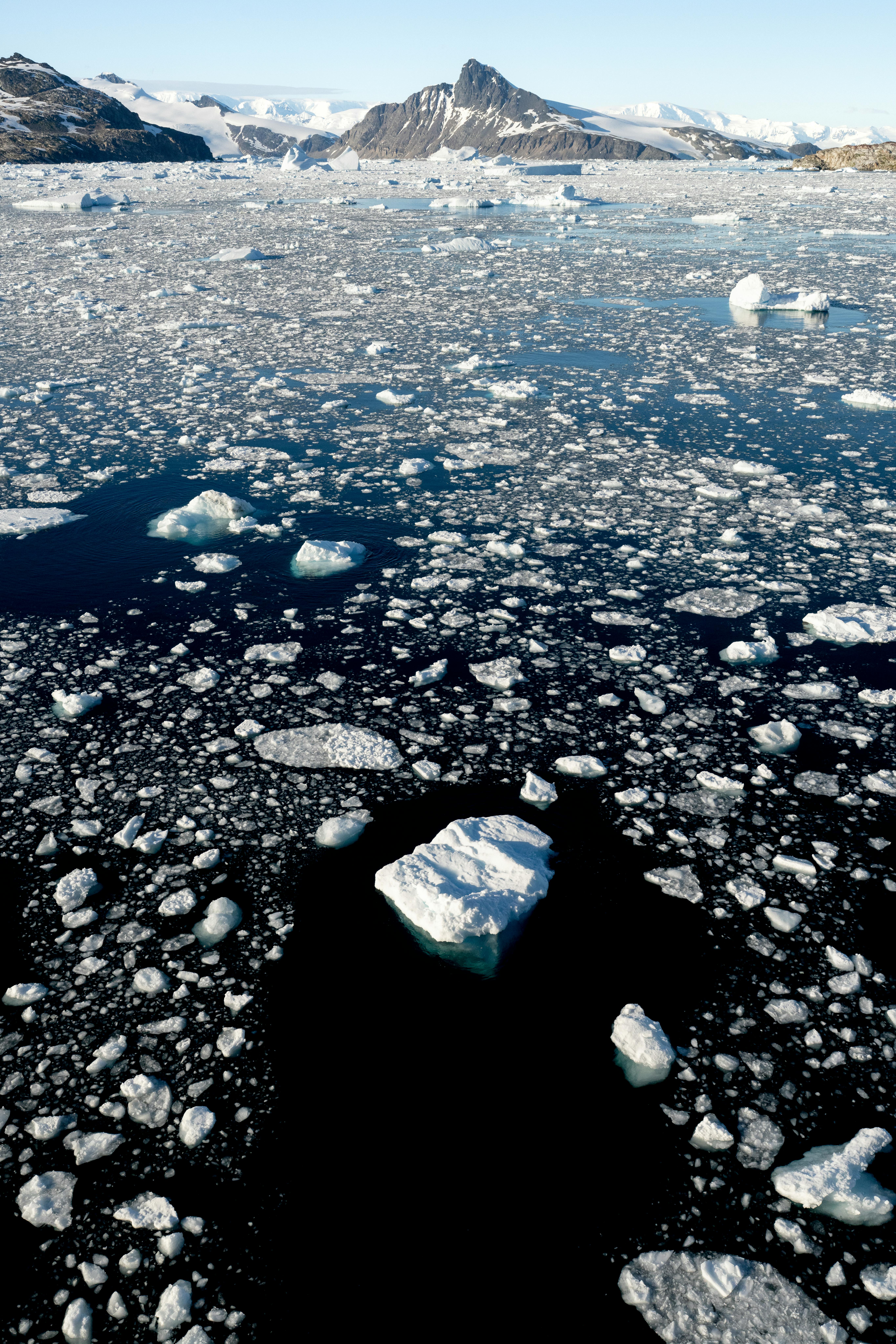 Aerial view of Antarctic ice