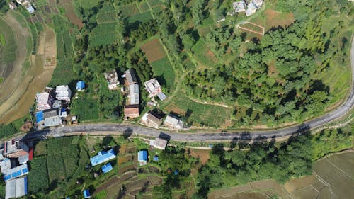 景觀, 村莊, 無人空拍機 的 免費圖庫相片