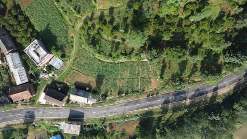 Ingyenes stockfotó drónfelvétel, falu, falvak témában