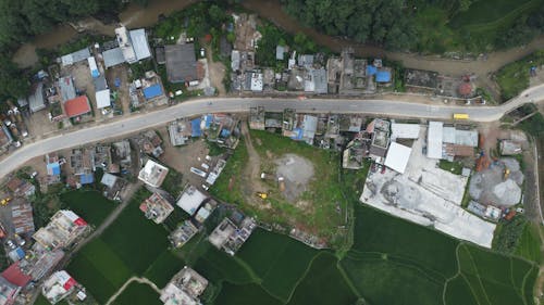 Снимок деревни с дрона