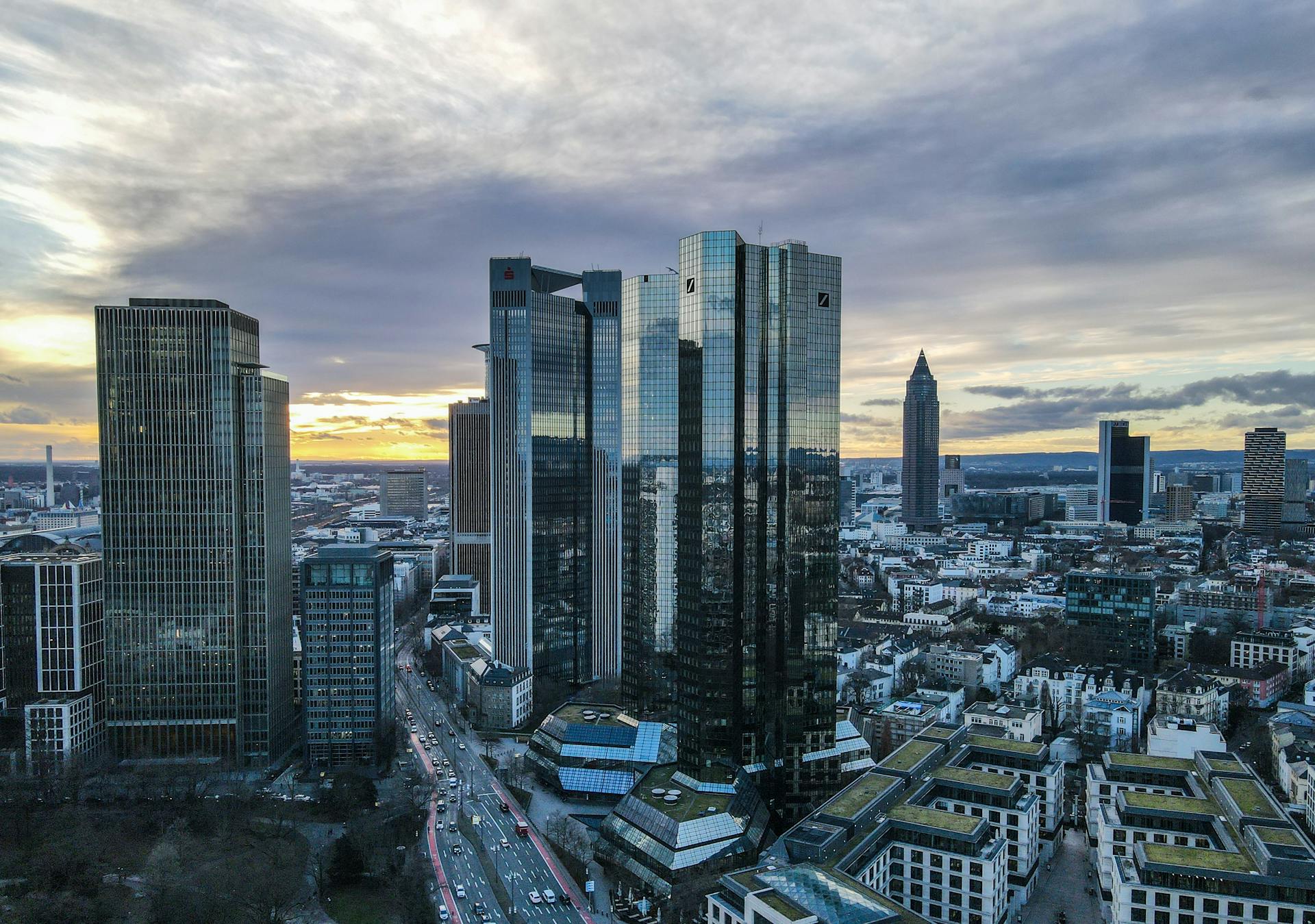 Skyscrapers of Frankfurts Financial District