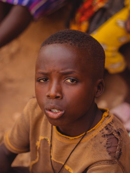 アフリカの少年, キッド, 垂直ショットの無料の写真素材
