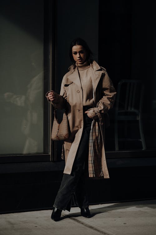 Young Fashionable Woman Posing in City 