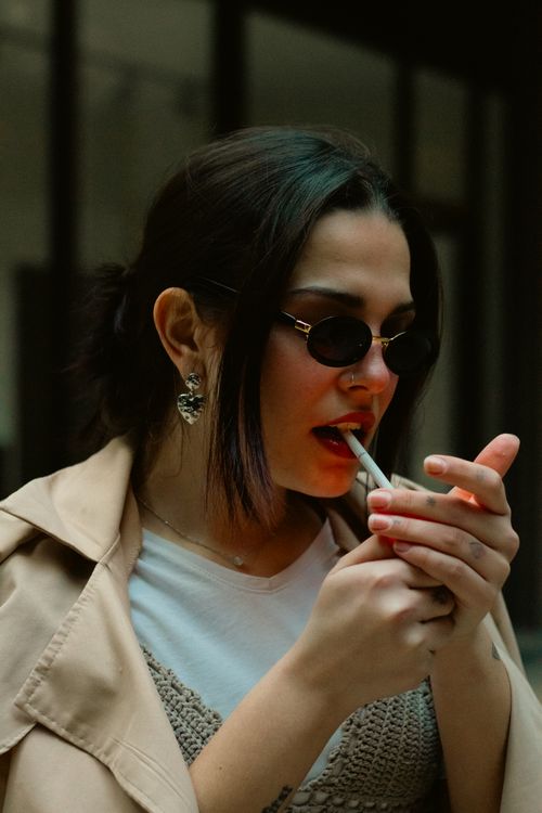 cigarette sunglasses Ceramic replica sculpture of @ladygaga 's iconic from the Telephone music video    I wanted to replicate these glasses in clay to immortalize the impact of this time-based American Men Brad Pitt Sunglasses