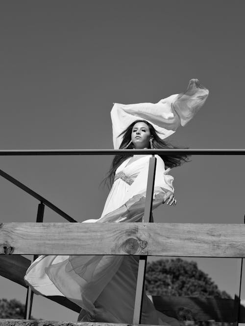 Free stock photo of dress, motion, wind