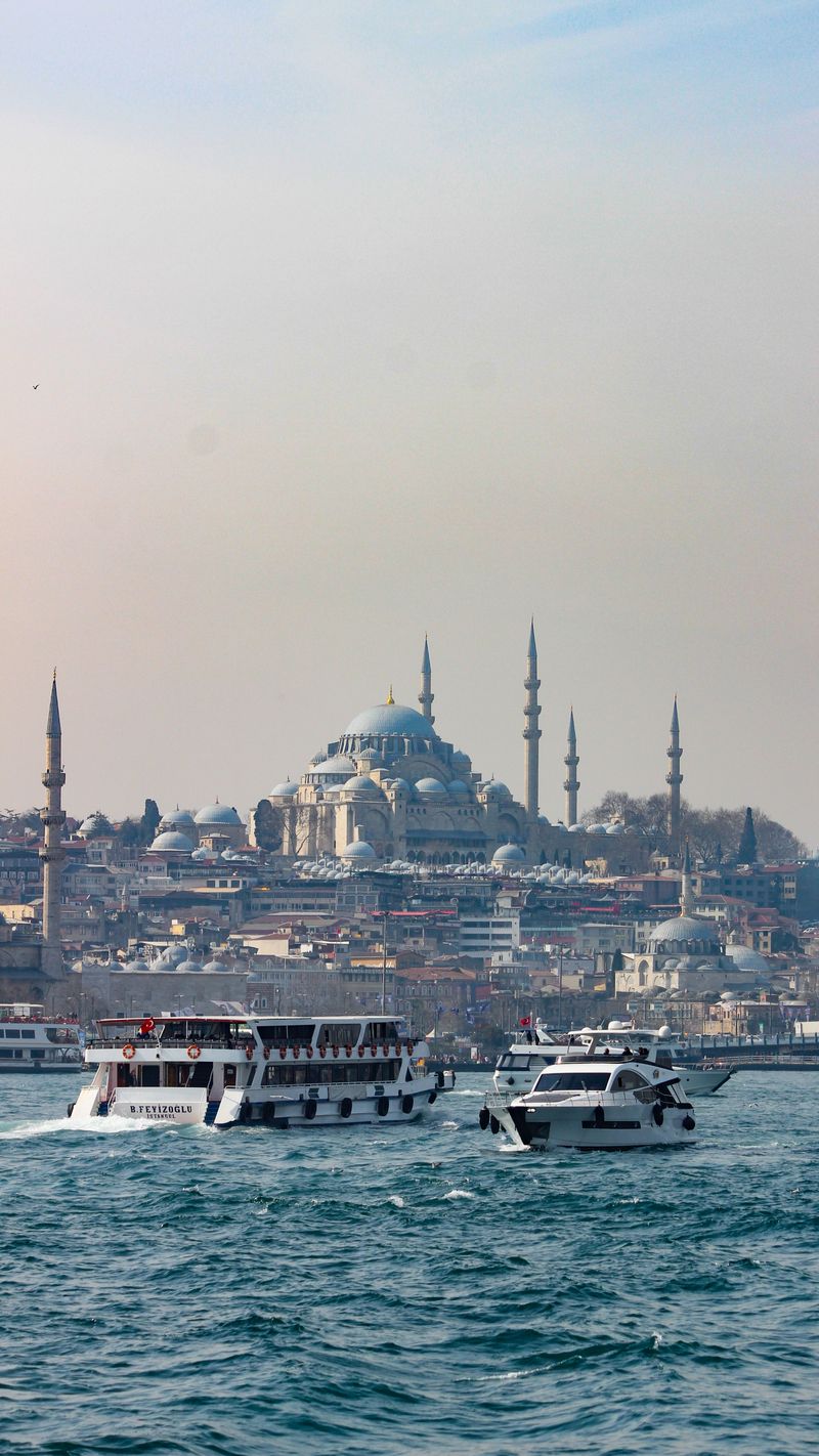 Mosquée au bord de la mer à Istanbul