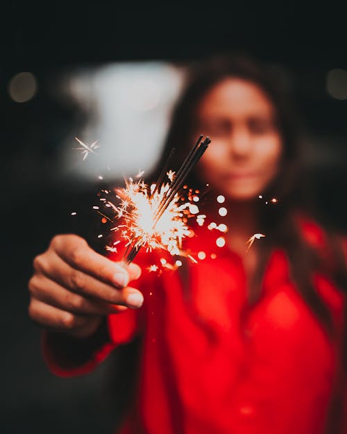 Free Selective Focus Photography Of Woman Holding Fireworks Stock Photo