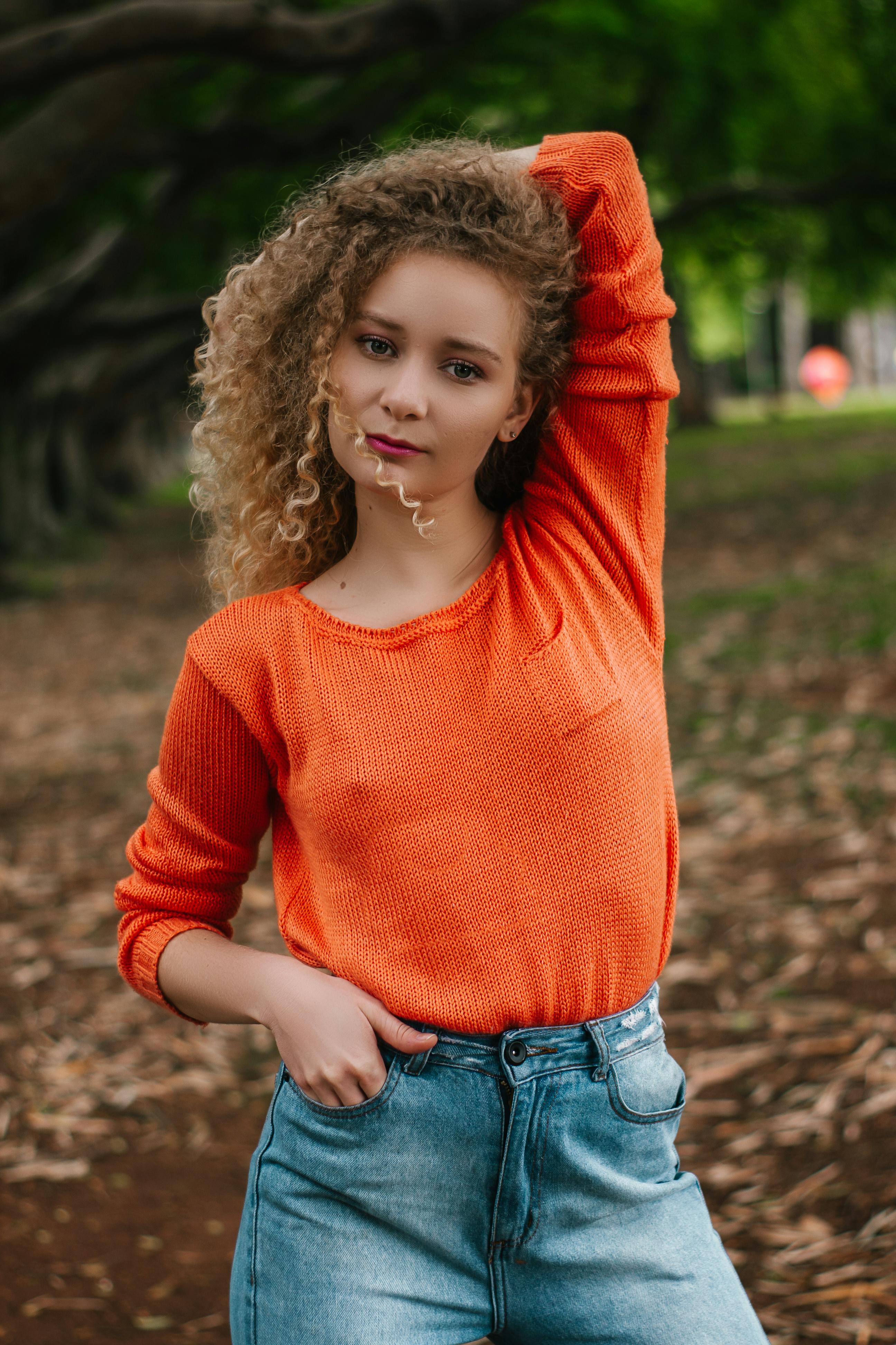 Woman Standing While Posing