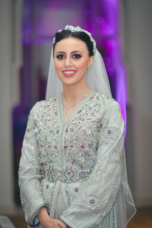 A beautiful bride in a traditional dress