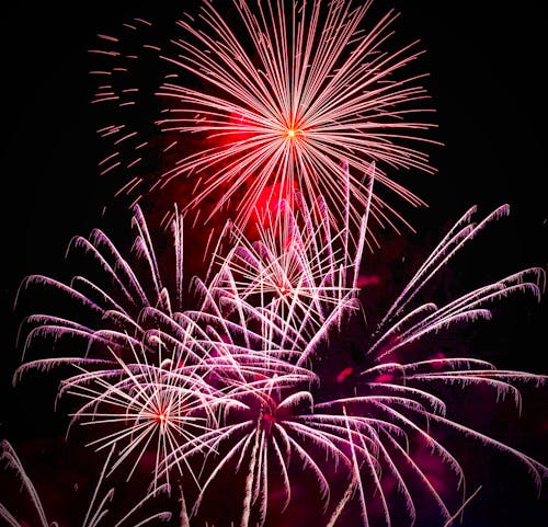 Fireworks on Sky at Night