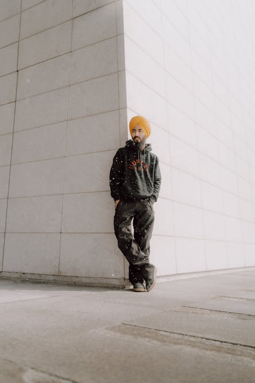 Man in Black Hoodie and Turban