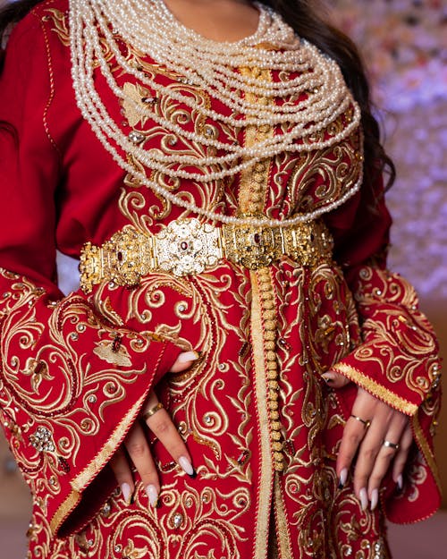 Traditional Embroidered Red Dress