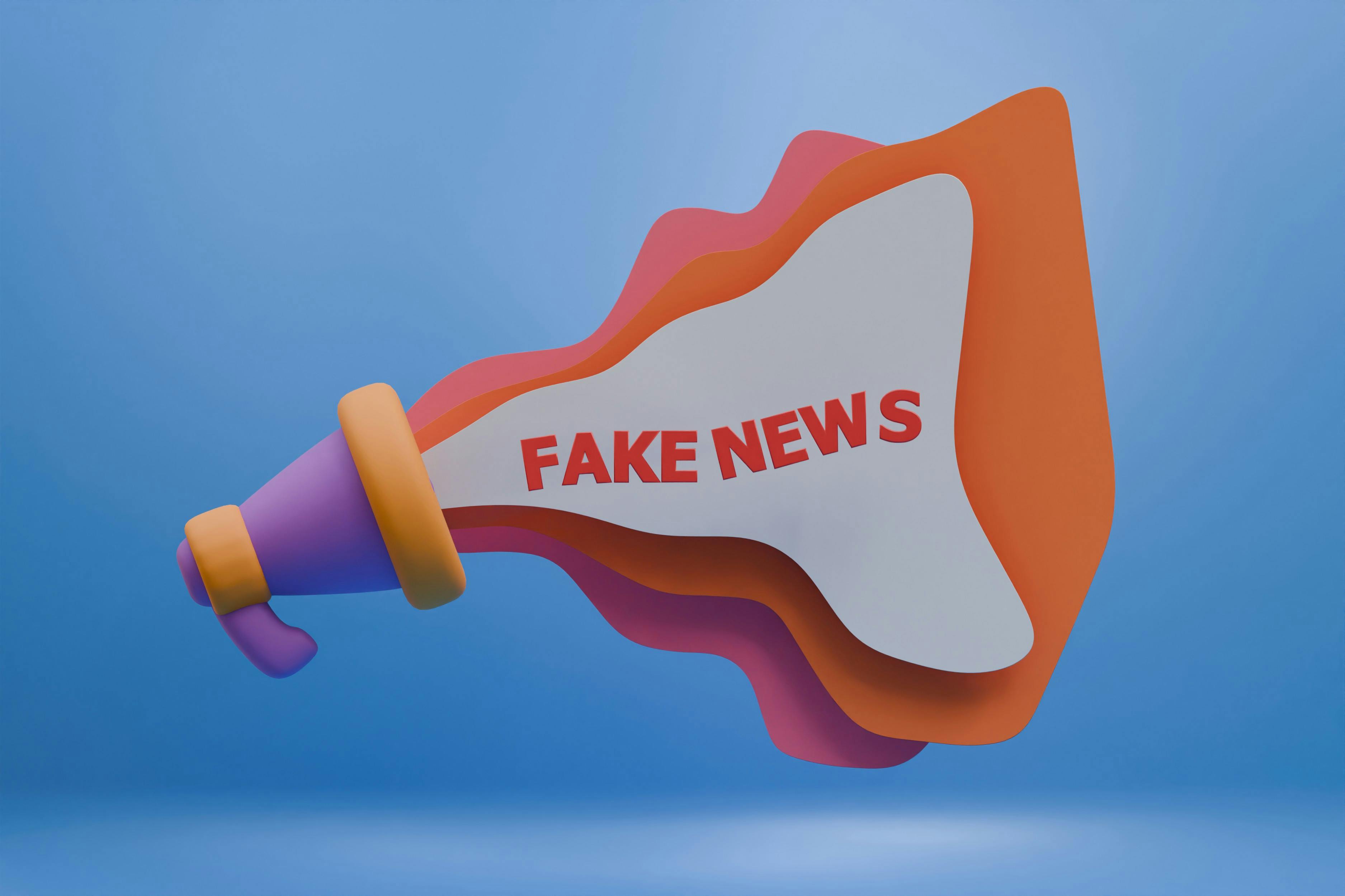 Fake News From The Speaker. 3D Render.
