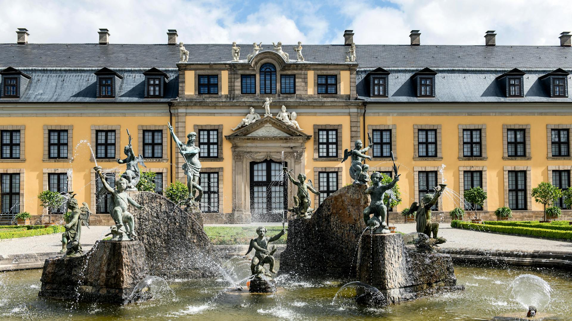 Fountain at Herrenhausen Gardens in Hannover