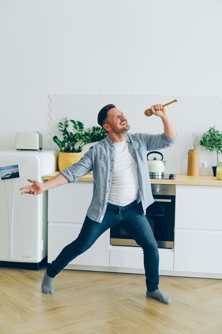 Man Singing With Spoon