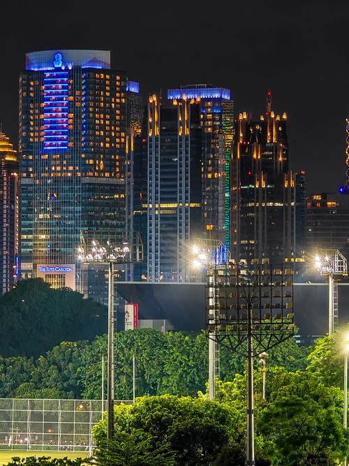 Free stock photo of apartment building, architecture city, at night Stock Photo