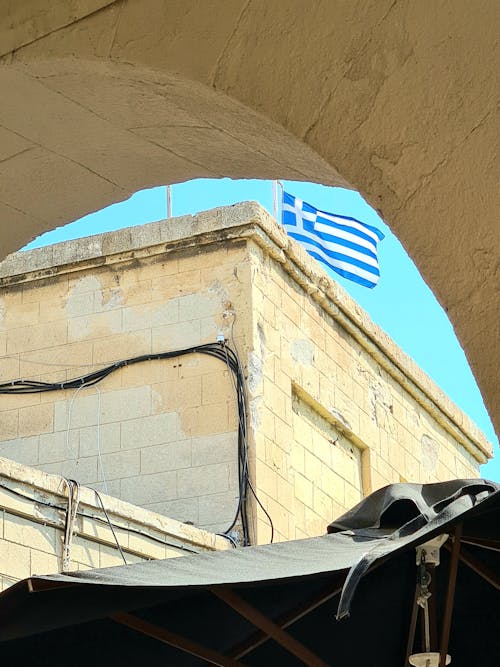 Foto profissional grátis de arcada, arcadas, bandeira grega