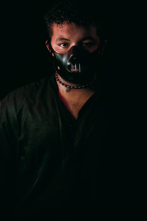 Man Wearing the Hannibal Mask