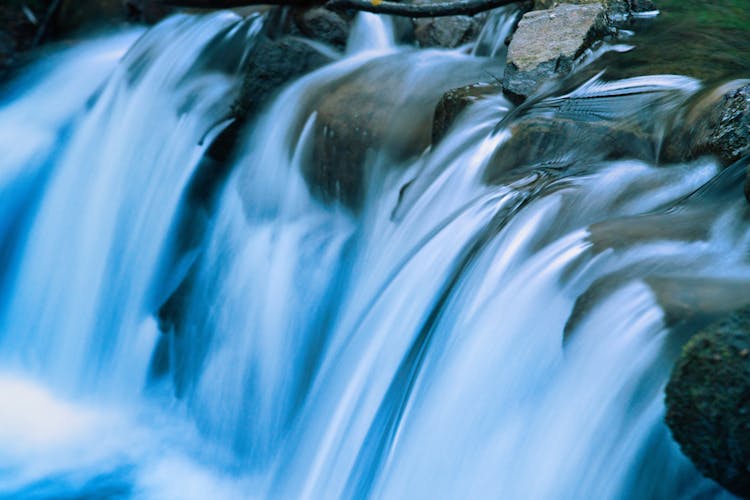 Rocks On Waterfall