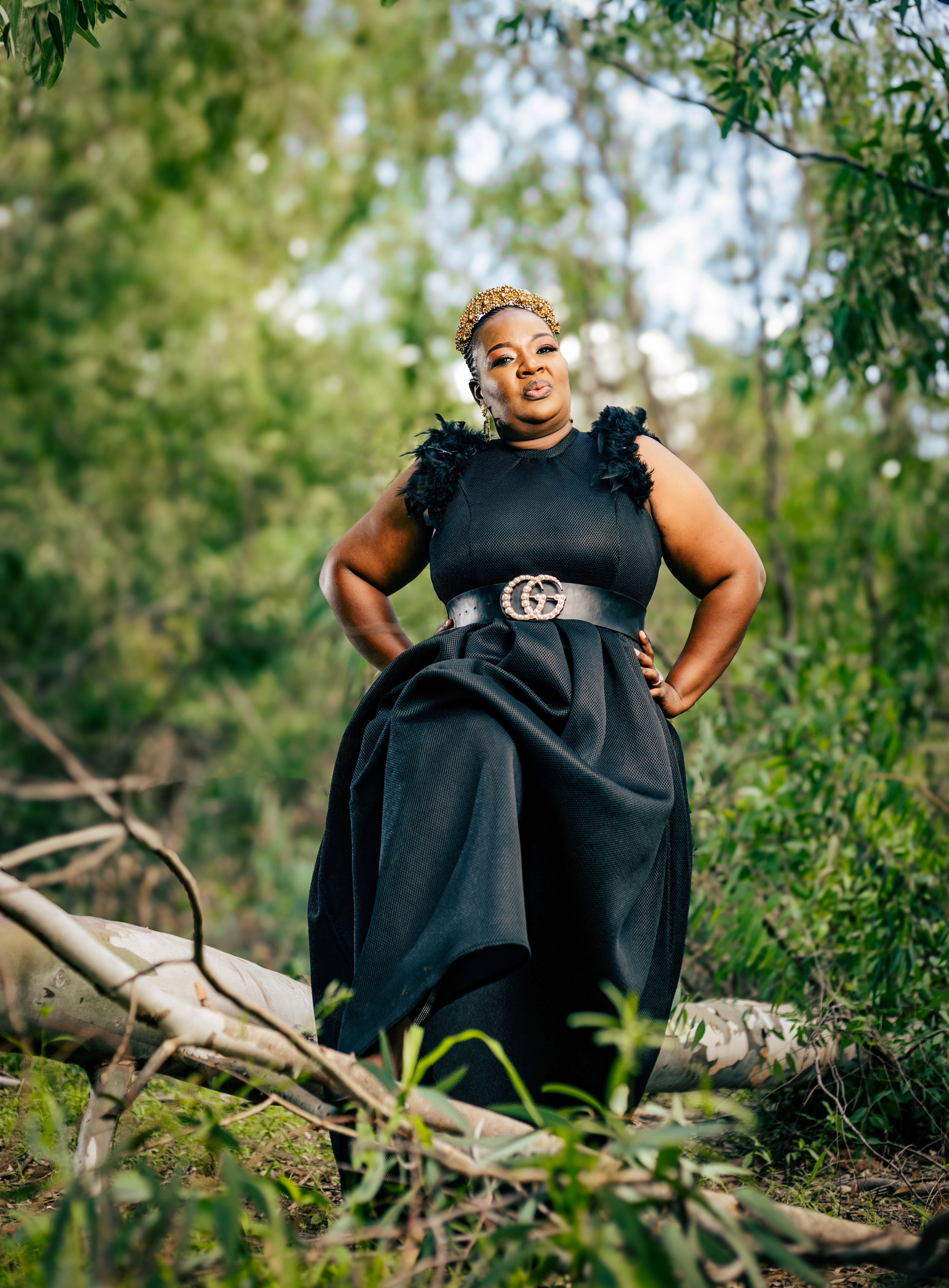 Woman in Black Dress in Forest · Free Stock Photo
