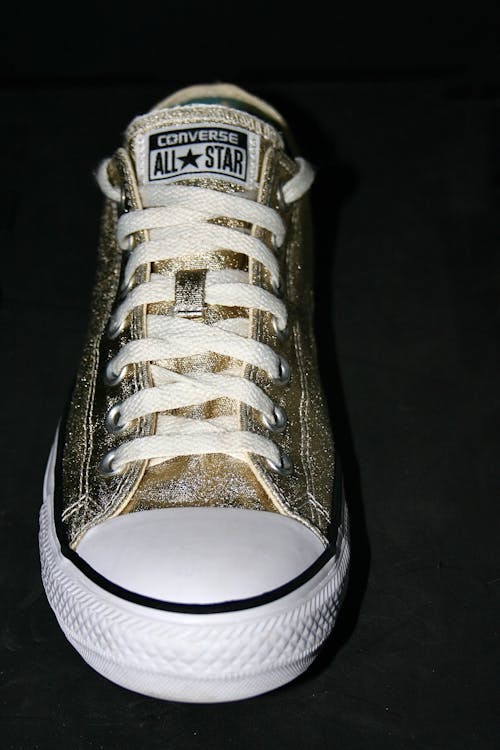 Glittery gold shoes